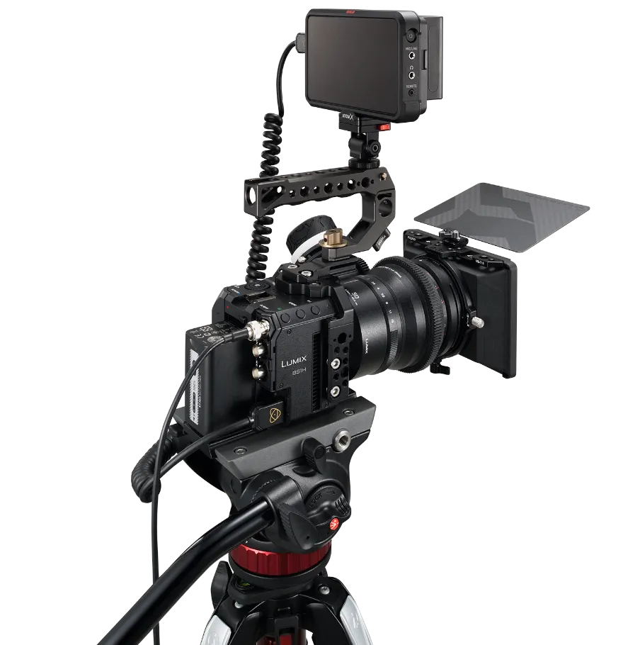 caméra de production vidéo et équipe de tournage